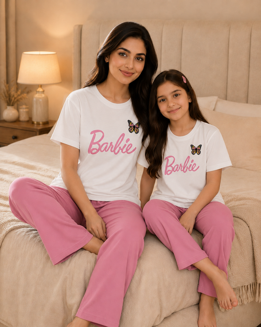 Barbie W-P Mom & Daughter Night Suit