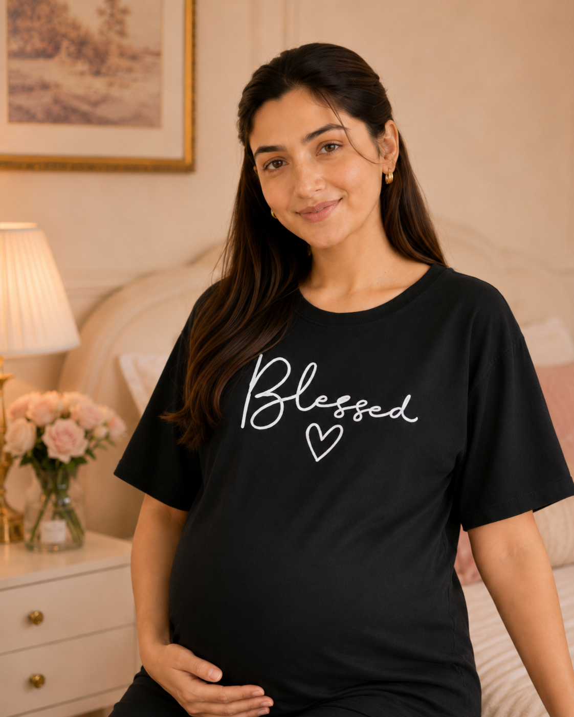 Blessed Maternity Cotton Night Suit