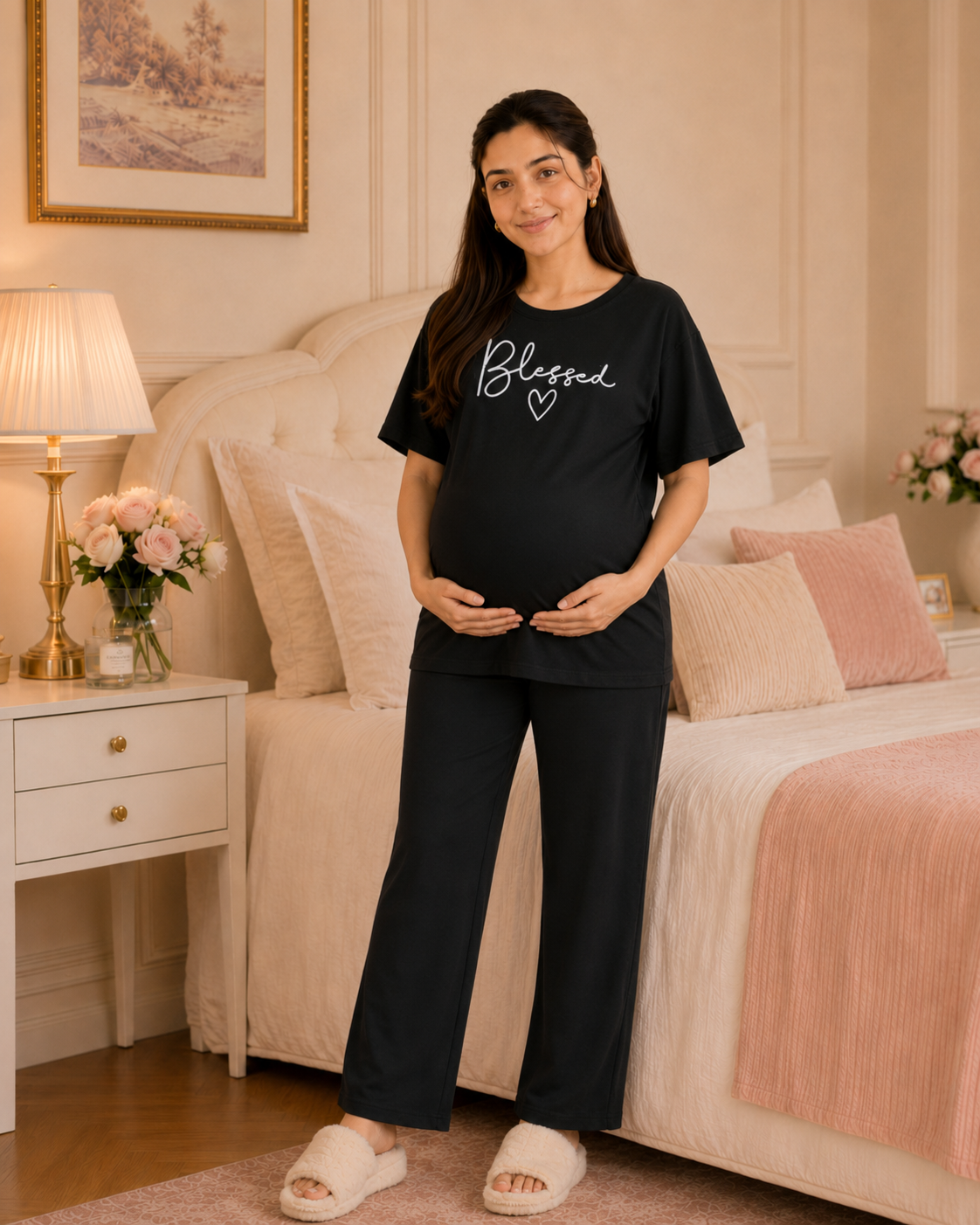 Blessed Maternity Cotton Night Suit
