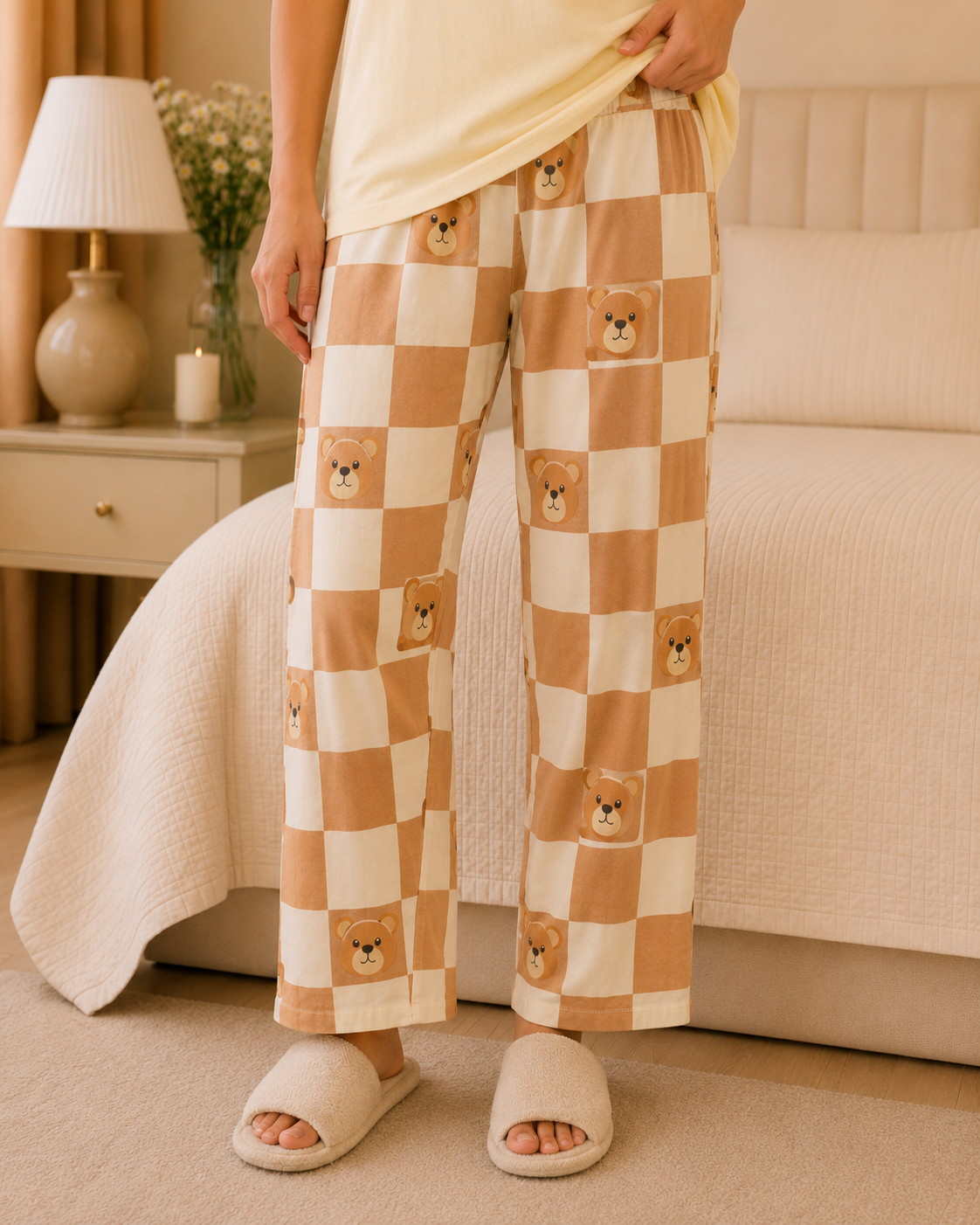 Handsome Panda Printed Women's Nightwear