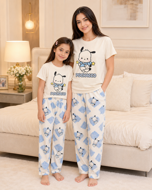 Pochacco Mom & Daughter Night Suit – view 2