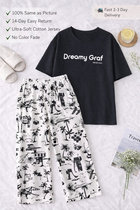Dreamy Printed Night Suit