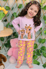 Pink Jarraff Printed Kids Nightwear