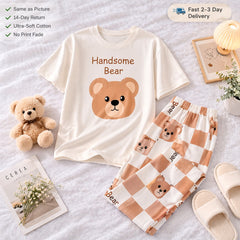 Handsome Panda Printed Women's Nightwear