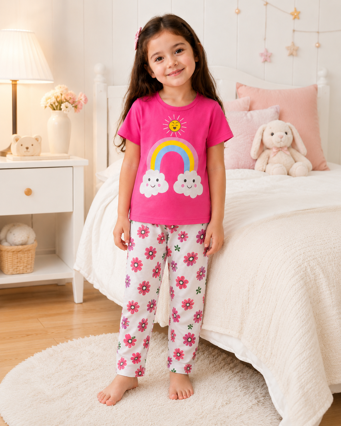 Atishi Rainbow Printed Kids Nightwear