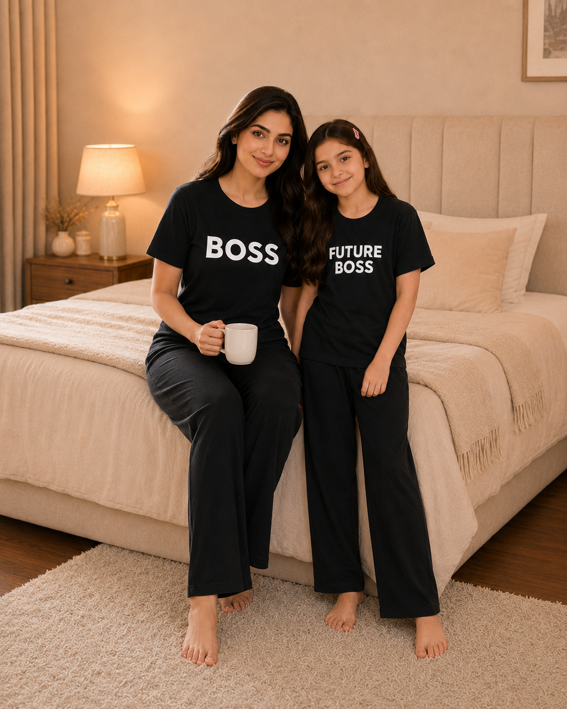 BOSS Future BOSS Mom & Daughter Night Suit