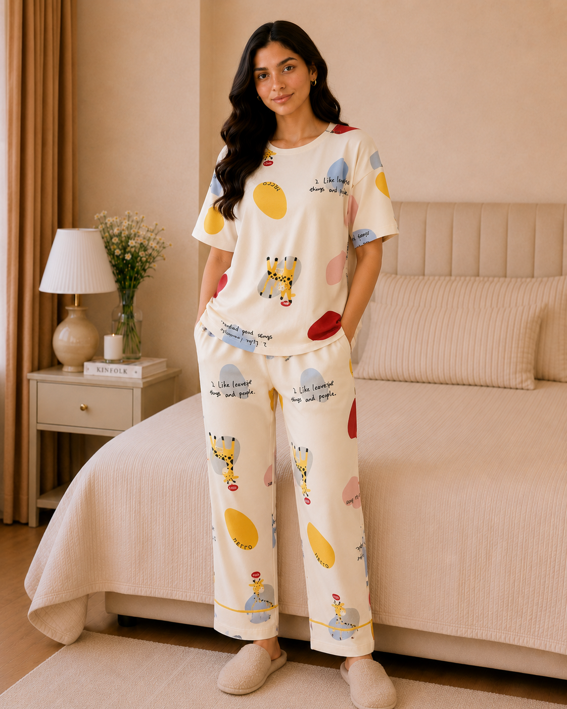 Colorful New Printed Night Suit