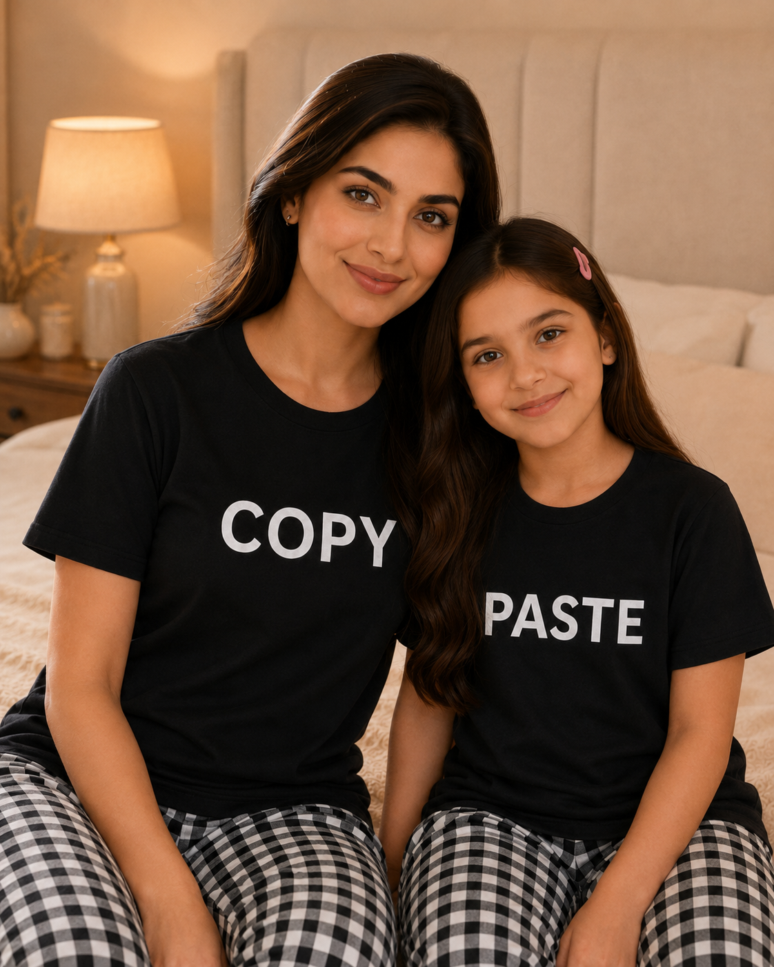 Mom & Daughter Matching Cotton Night Suit –COPY PASTE