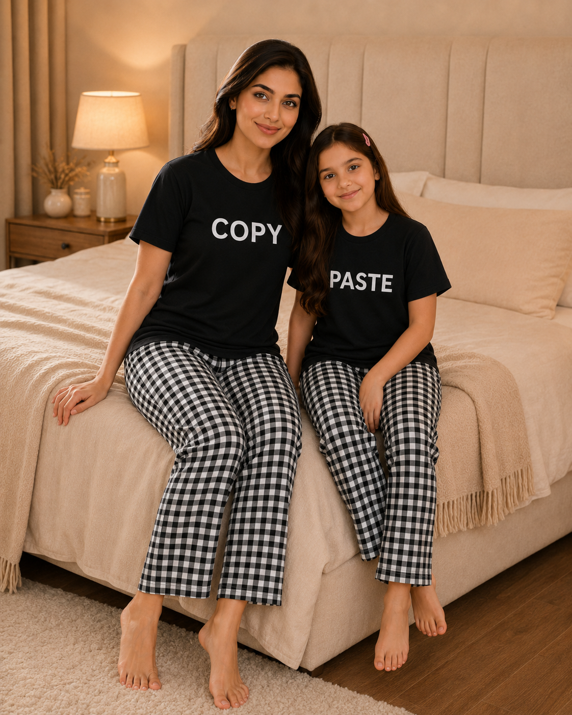 Mom & Daughter Matching Cotton Night Suit –COPY PASTE