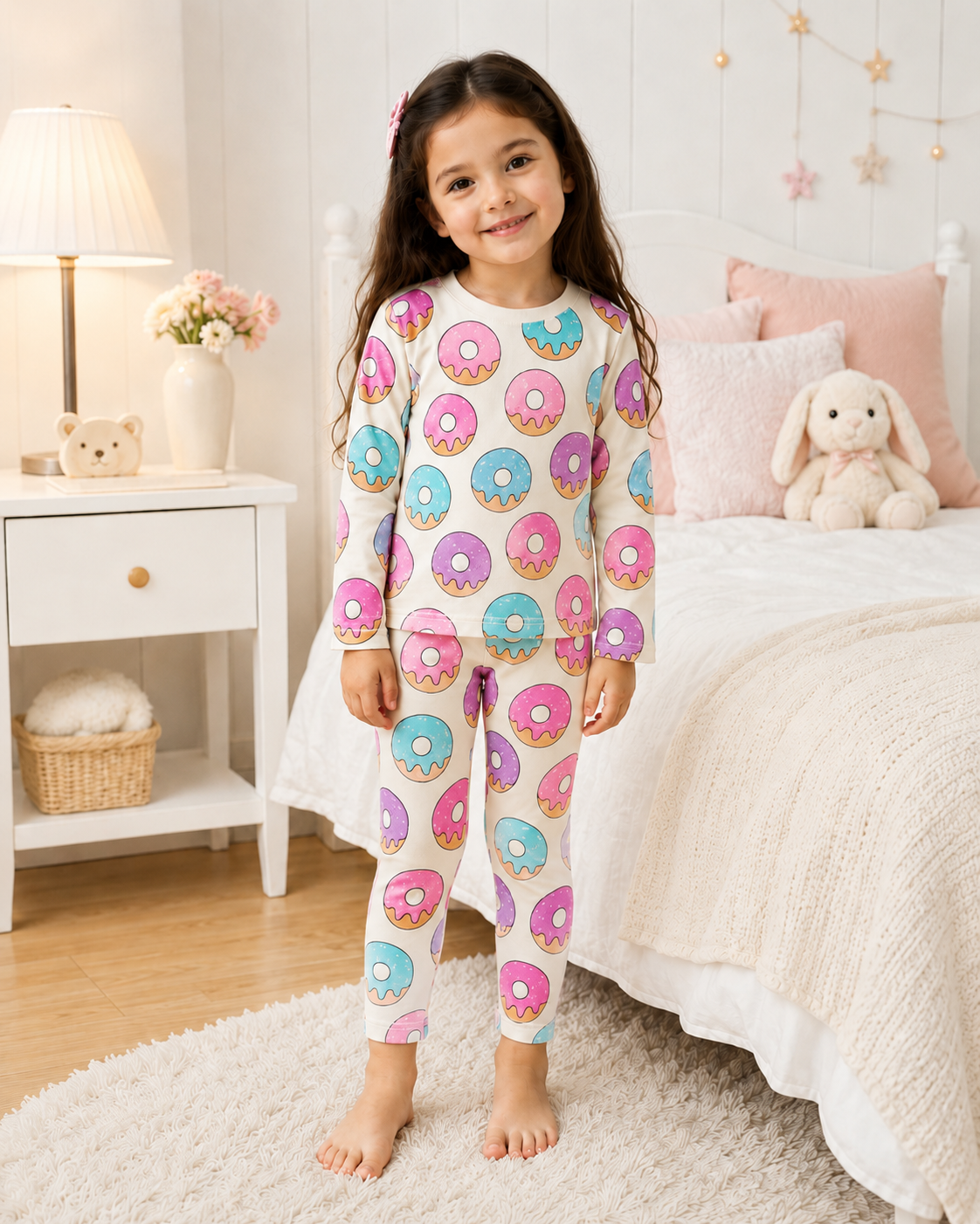 Donuts Printed Kids Nightwear