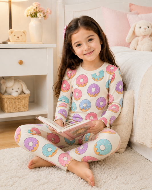 Donuts Printed Kids Nightwear