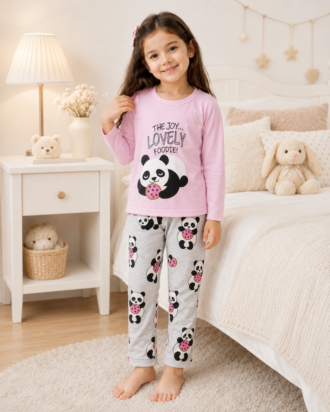 Foodie Panda Printed Kids Nightwear