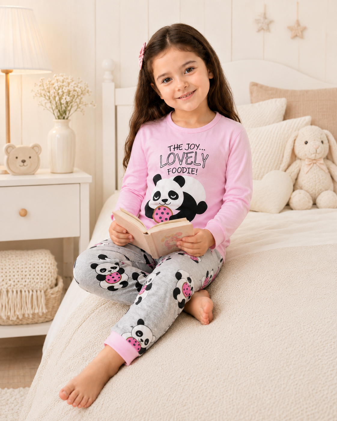 Foodie Panda Printed Kids Nightwear