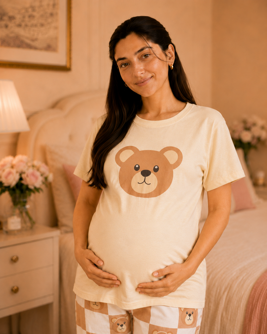 Handsome Panda Maternity Cotton Night Suit – view 2