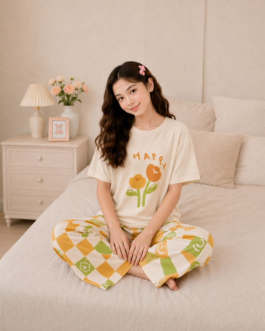 Happy Flower Night Suit