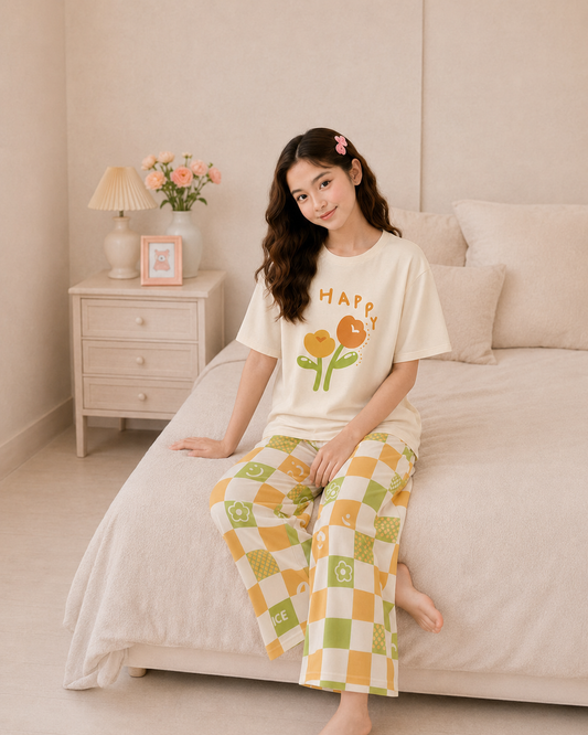Happy Flower Night Suit