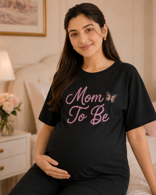 Mom to Be Maternity Cotton Night Suit