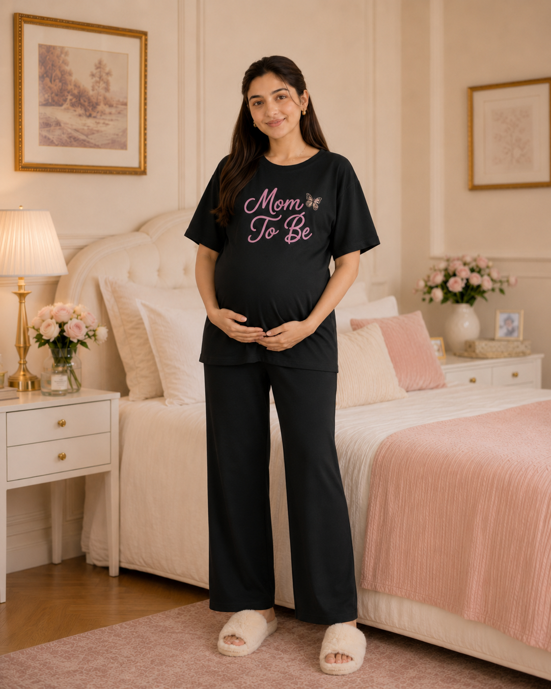 Mom to Be Maternity Cotton Night Suit