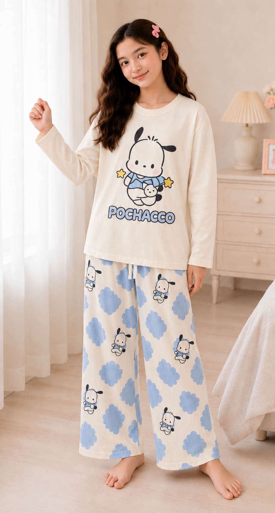 Pohcacco Full Sleeve Night Suit for Girls