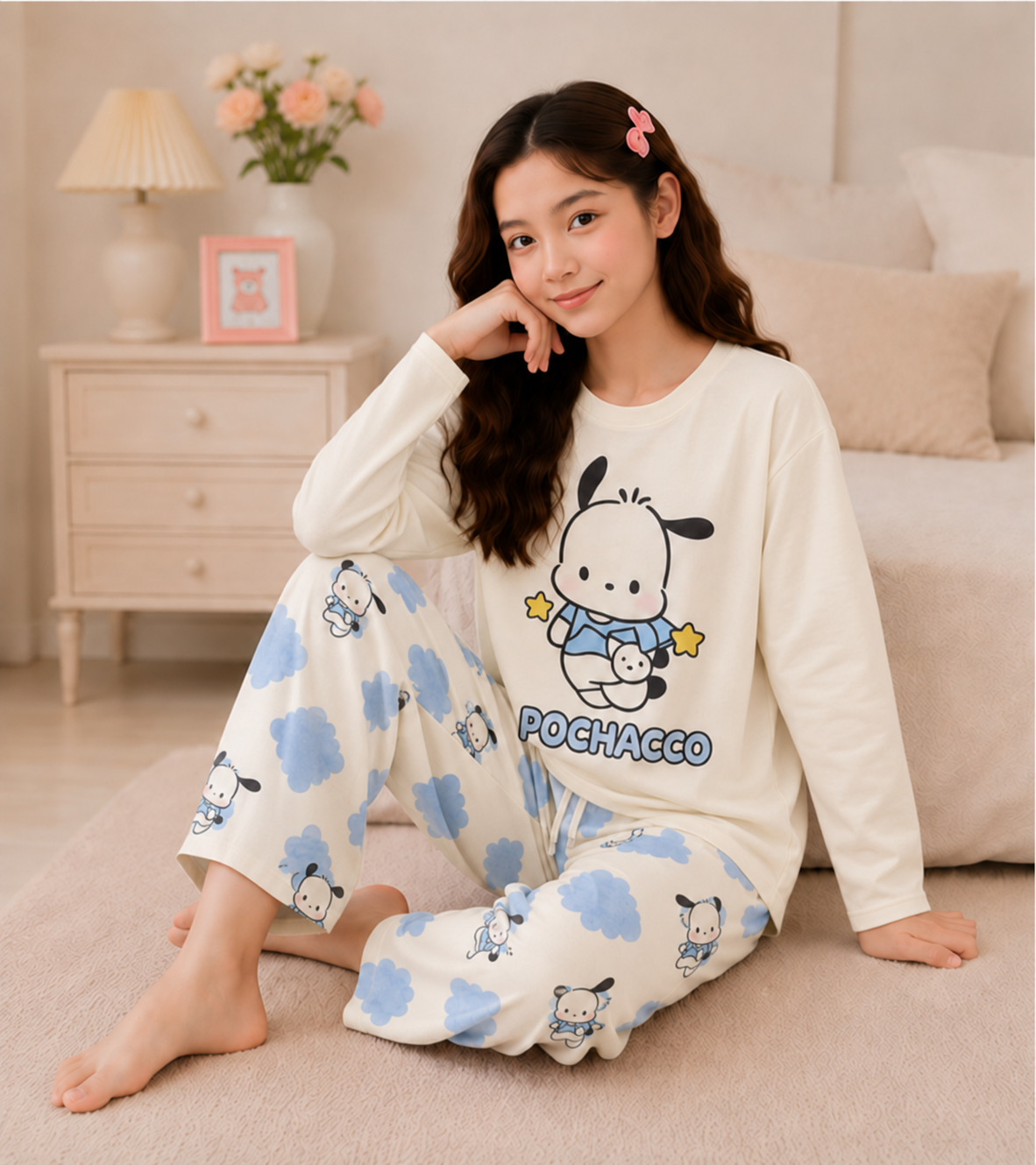 Pohcacco Full Sleeve Night Suit for Girls
