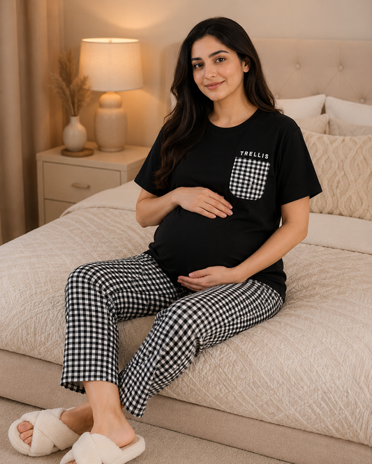 Trelius Maternity Cotton Night Suit