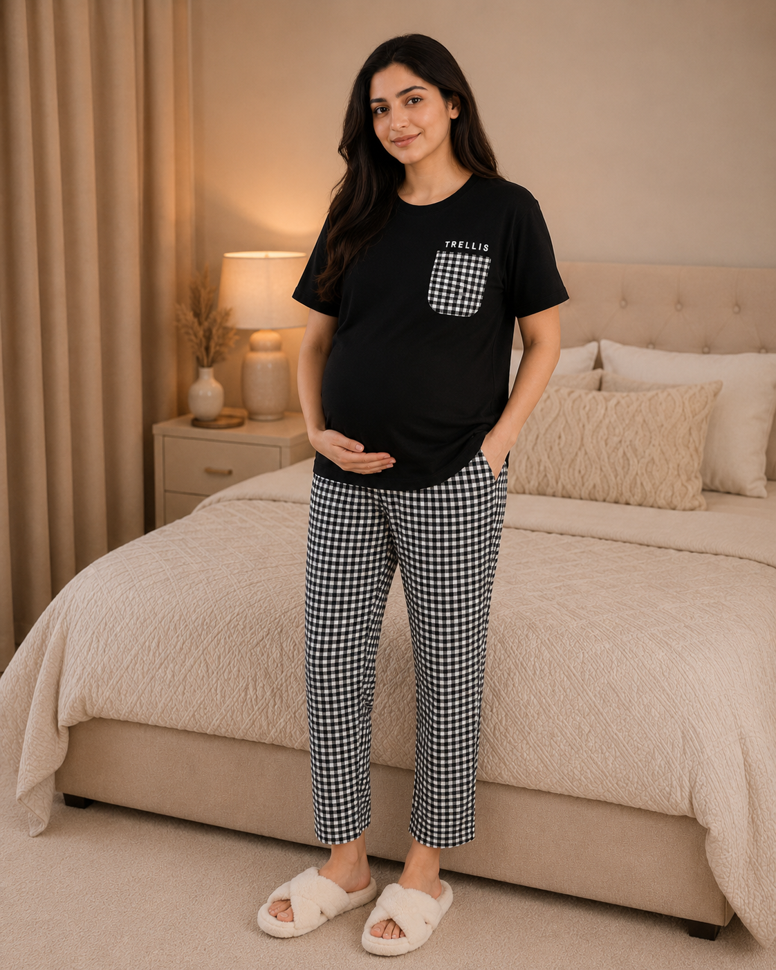 Trelius Maternity Cotton Night Suit
