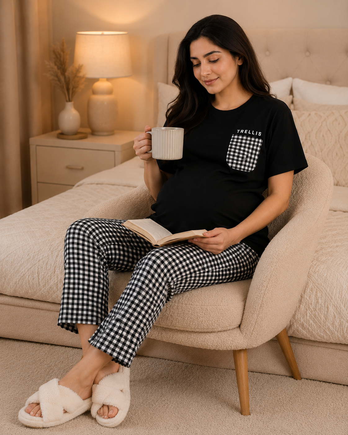 Trelius Maternity Cotton Night Suit