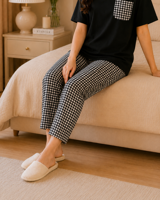 Trellis Printed Night Suit