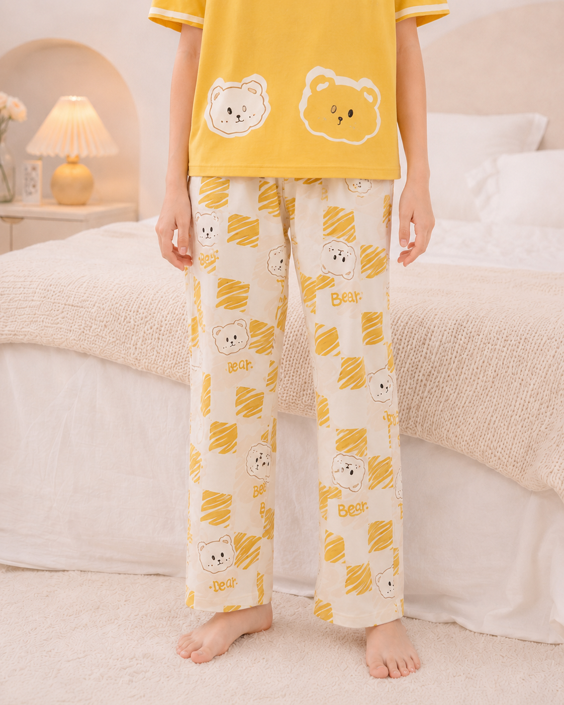 Yellow Panda Night Suit